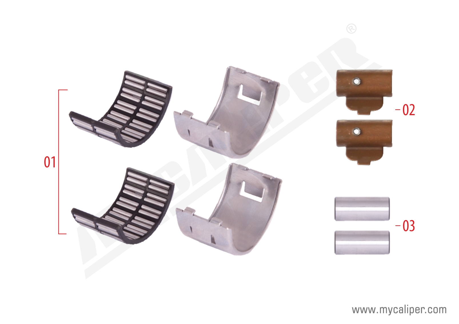 Caliper Bearing Repair Kit (Axial) 